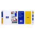 HP oryginalny głowica drukująca C4823A, HP 80, yellow, HP DesignJet 1050C, 1055CM
