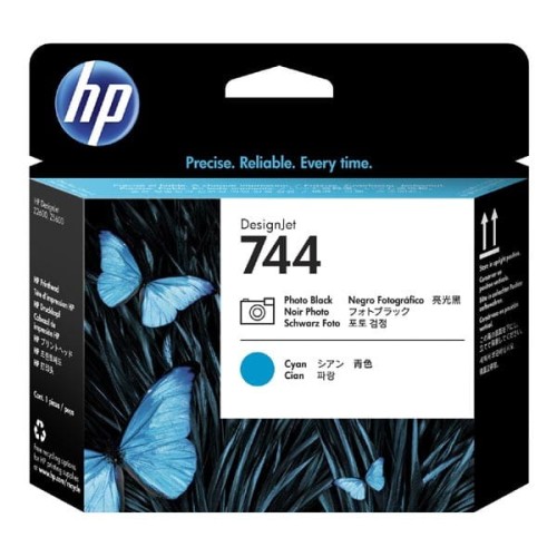 HP oryginalny głowica drukująca F9J86A, HP 744, photo black/cyan, HP DesignJet Z5600, DesignJet HD Pro MFP