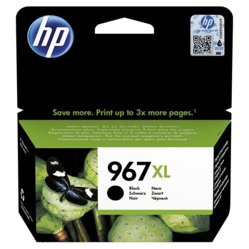 HP oryginalny ink / tusz 3JA31AE, HP 967, black, 3000s, 68.7ml, extra high capacity, HP Officejet Pro 9012, 9014, 9015, 9016, 9019