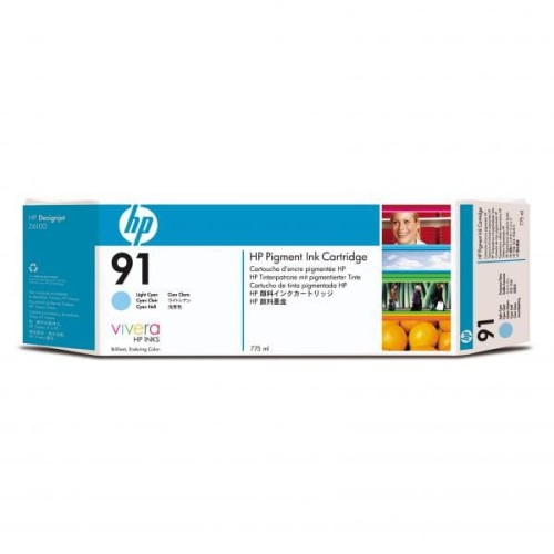HP oryginalny ink / tusz C9470A, HP 91, light cyan, 775ml, HP Designjet Z6100