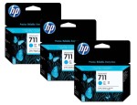 Oryginalny niebieski tusz  HP 711 - CZ134A - 3 pack. 