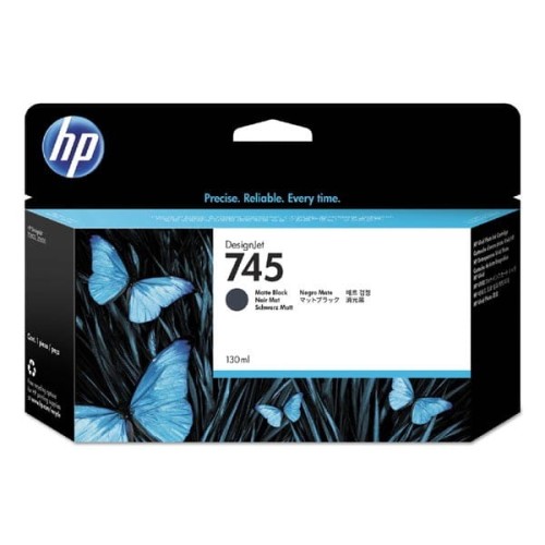 HP oryginalny ink / tusz F9J99A, HP 745, matte black, 130ml, HP DesignJet HD Pro MFP, DesignJet Z2600, Z5600