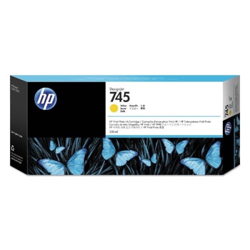 HP oryginalny ink / tusz F9K02A, HP 745, yellow, 300ml, HP DesignJet HD Pro MFP, DesignJet Z2600, Z5600