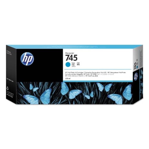 HP oryginalny ink / tusz F9K03A, HP 745, cyan, 300ml, HP DesignJet HD Pro MFP, DesignJet Z2600, Z5600