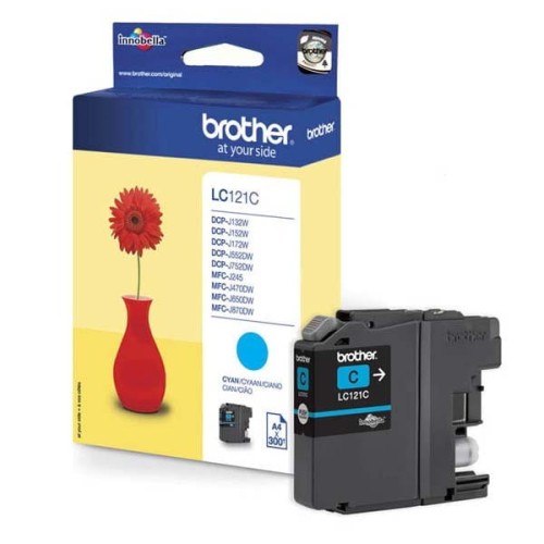 Brother oryginalny ink / tusz LC-121C, cyan, 300s, Brother DCP-J552DW,  MFC-J470DW