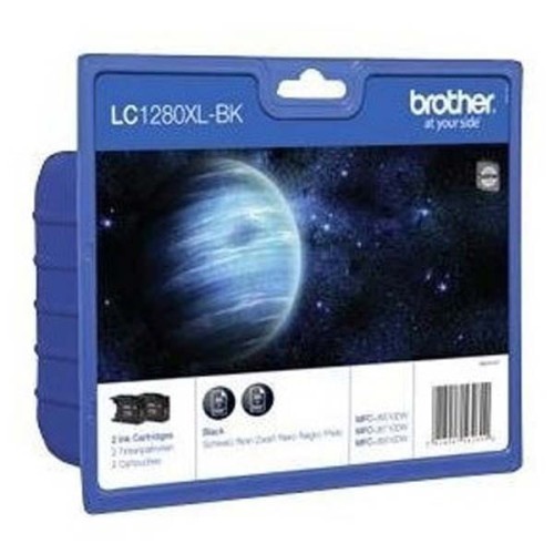 Brother oryginalny ink / tusz LC-1280XLBKBP2, black, 2x2400s, high capacity, Brother MFC-J6910DW