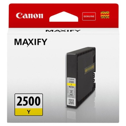 Canon oryginalny ink / tusz PGI-2500 Y, yellow, 9.6ml, 9303B001, Canon MAXIFY iB4050,iB4150,MB5050,MB5150,MB5350,MB5450