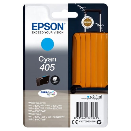 Epson oryginalny ink / tusz C13T05G24010, 405, cyan, 1x5.4ml, Epson WF-7835DTWF, WF-7830DTWF, WF-7840DTWF, WF-4830DTWF