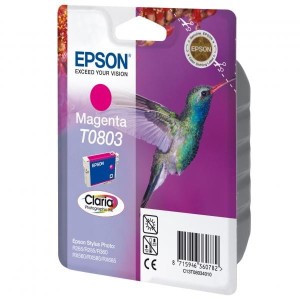 Oryginalny czerwony tusz Epson T0803