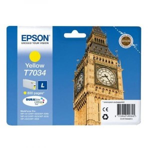 Oryginalny żółty tusz Epson L - T7034