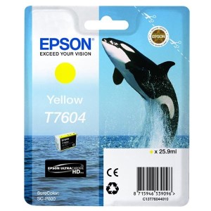 Oryginalny żółty tusz Epson T7604