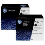 Oryginalny czarny toner HP 55X - 2-pack