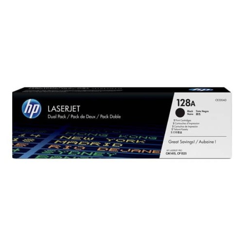 HP oryginalny toner CE320AD, black, 4000 (2x2000)s, HP 128A, HP LaserJet Pro CP1525n, 1525nw, CM1415fn, 1415fnw, dual pack, O