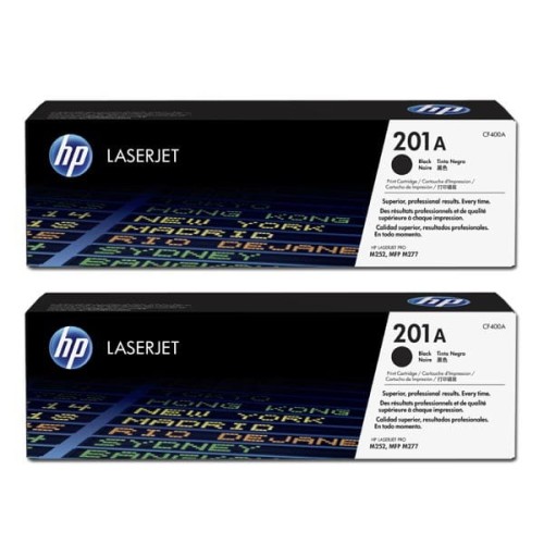 HP oryginalny toner CF400XD, black, 5600 (2x2800)s, HP 201X, HP Color LaserJet MFP M277, Pro M252, M274, dual pack, 2x770g, O