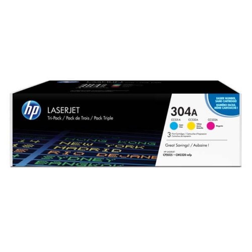 HP oryginalny toner CF372AM, CMY, 8400 (3x2800)s, HP 304A, HP Color LaserJet CM2320fxi, CM2320n, CM2320nf, CP202, 3x900g, 3szt, O