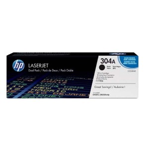 Oryginalny czarny toner HP 304A - 2-pack